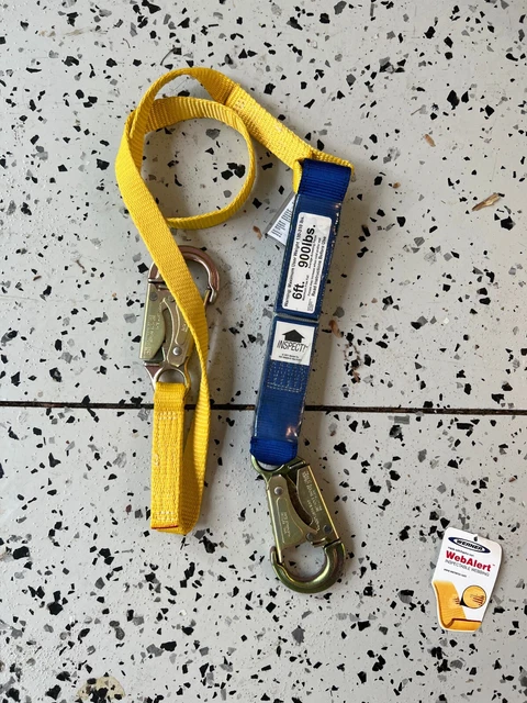 Werner Fall Protection Safety Harness Lanyard 6ft - C311100