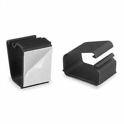 Master Caster Self-Adhesive Wall/Desk Wire Clips: 3/4 x 1-1/4 in Opening Size, 6