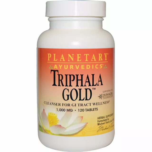 Triphala Gold Organic 120 Tablets | Digestive Tonifier | Amla, Harada, Behada