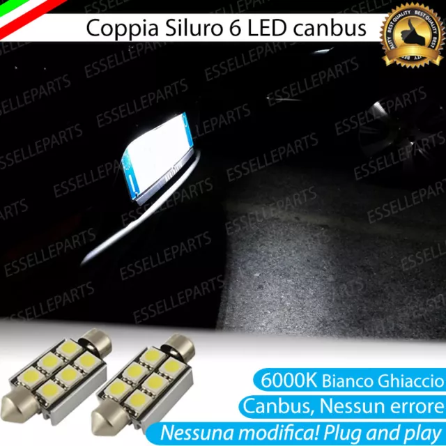 Coppia Luci Targa Siluro 6 Led Opel Zafira A Canbus Bianco 100% No Error 6000K