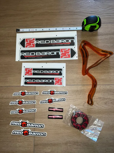 Red Baron G2 Sticker Kit , Grip Donuts , Rim Strap Crf50 Klx110 Crf70 Ttr110