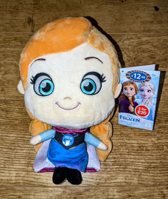 Disney Frozen Anna Lil Bodz Plush Doll with Musical Sound New Tag Kids Gift Toy