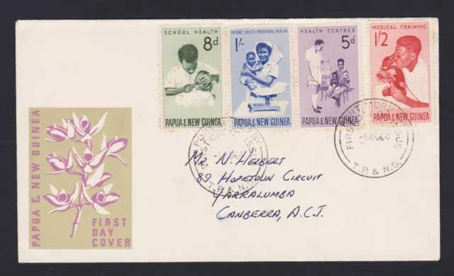 Papua New Guinea Png Fdc Health Services 1964 Addressed