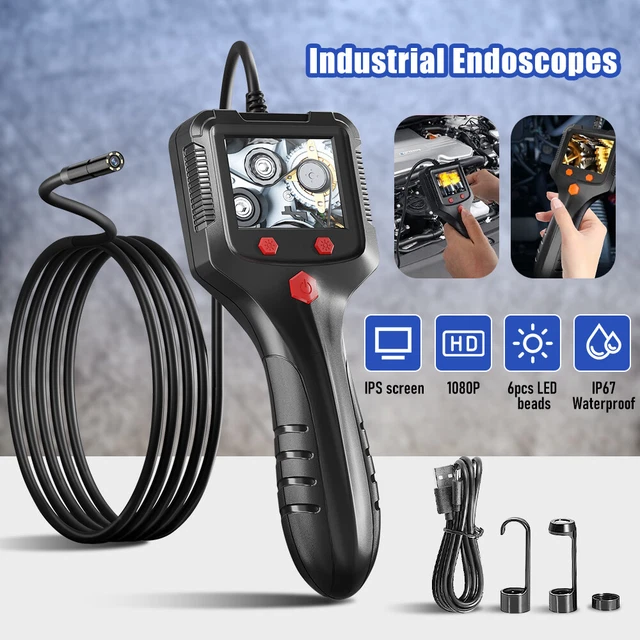 ENDOSCOPE CAMERA 1080P HD Triple Lens Borescope Inspection Camera 2.4