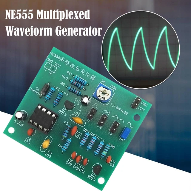 NE555 Multi-Channel Waveform Generator Module Sine Triangle DIY. Square E0T0