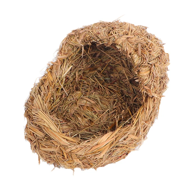 1pc Maison cochon d'inde Lit suspendu Hamster Cabane en paille tissée