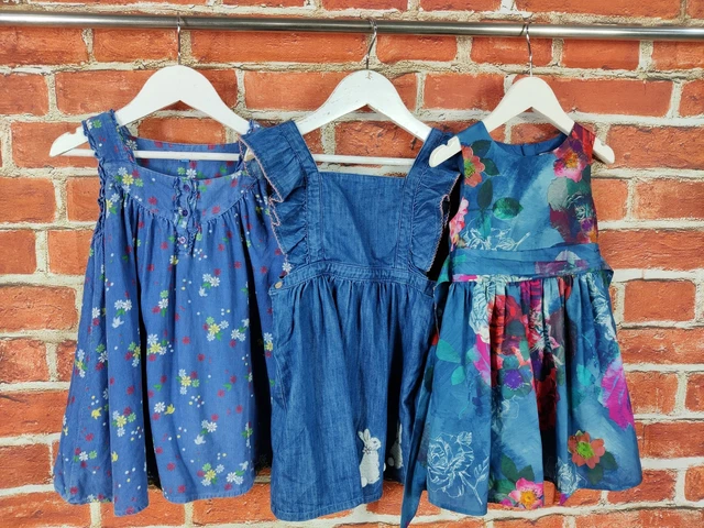 GIRLS BUNDLE AGE 2-3 YEARS JOHN LEWIS M&S etc DRESS SET DENIM PARTY KIDS 98CM