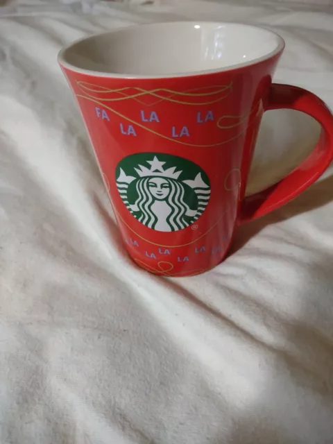 Starbucks 2020 Red Christmas Coffee Mug 10oz FA LA LA Holiday