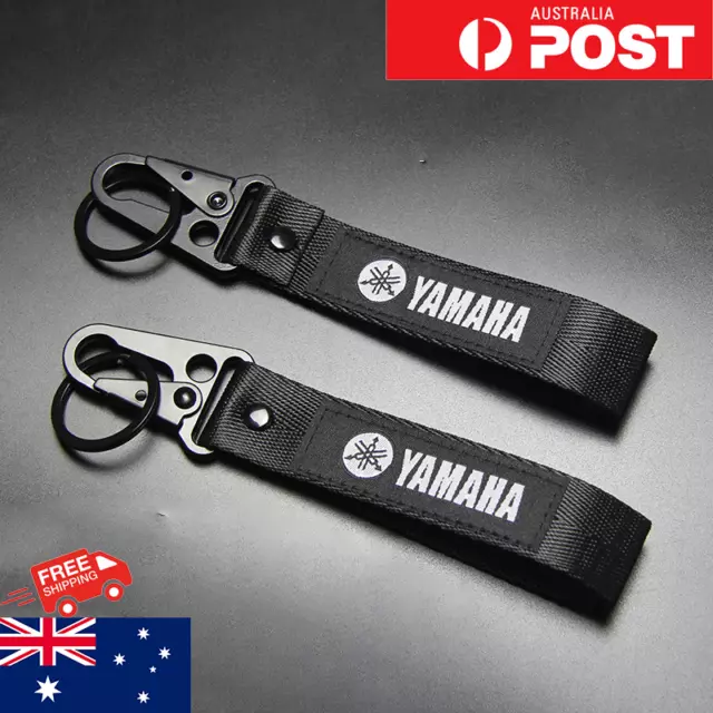 Yamaha Black MotoGP keyring Motorcycle Bike keychain wrist strap Car Gift AU