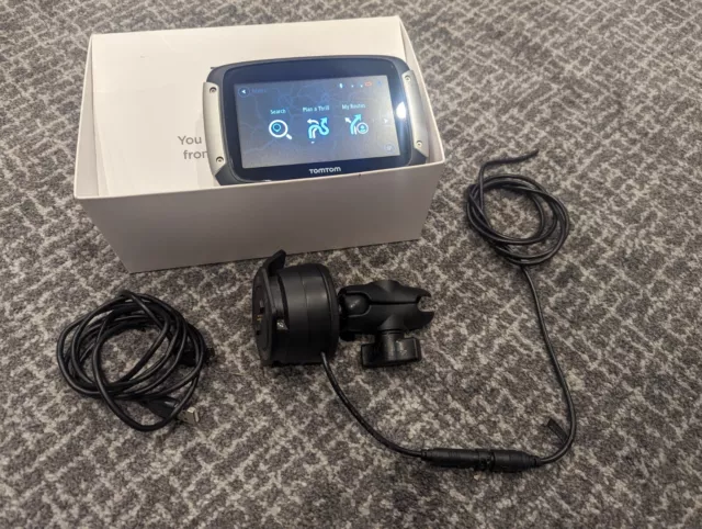 Tomtom Rider 400 UK & Irland Motorrad Sat Navy mit RAM Halterung Netzkabel GPS