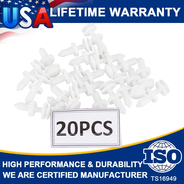 20Pcs 16mm Retainer Clips Rivet Door Trim Panel Push Type For GM Truck Chevrolet