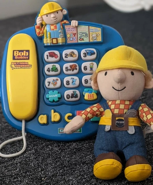 VTECH VINTAGE BOB The Builder Talking Telephone 2002 Requires batteries