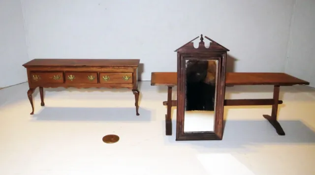 Dollhouse Lot MUSEUM QUALITY - Miniature NAKASHIMA TABLE FURNITURE COLLECTION