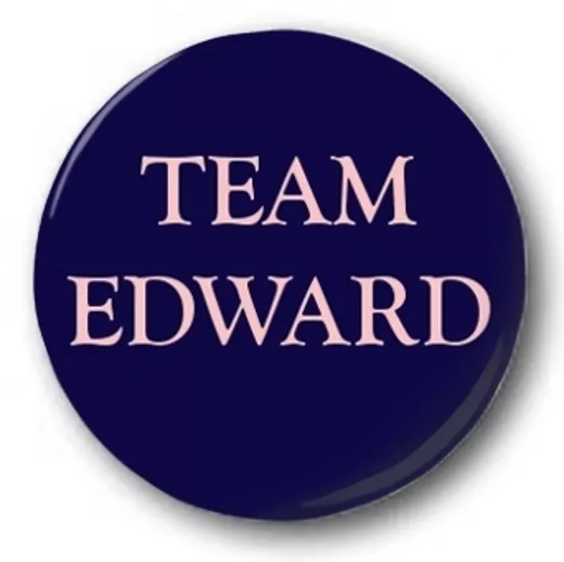 TEAM EDWARD - 1 inch / 25mm Button Badge - Twilight RPattz Eclipse New Moon