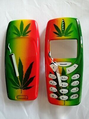 Glossy Green Ganja Nokia 3310 / 3330 Fascia Front and Back Cover Housing Keypad