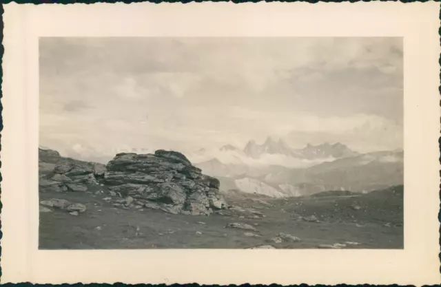France, Col de la Croix de Fer et les Aiguilles d Arves, 1937, vintage silver pr