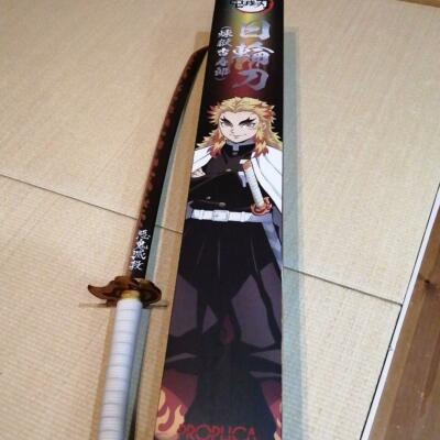 demon slayer kimetsu kyojuro rengoku nichirin sword proplica by bandai