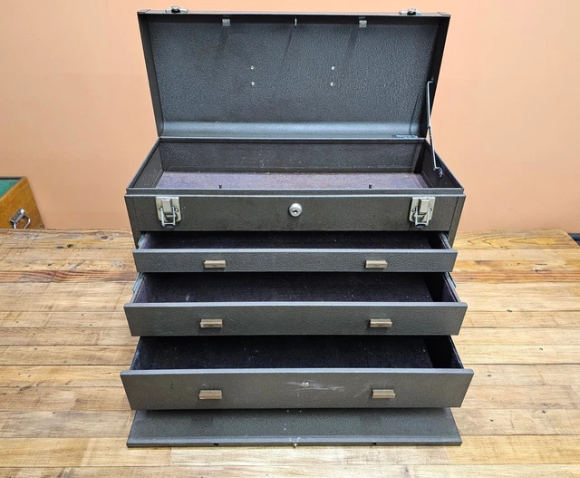 Vintage Machinist Tool Box • Kennedy #620 Steel 3 Drawers 21x13x8 NICE! ☆USA