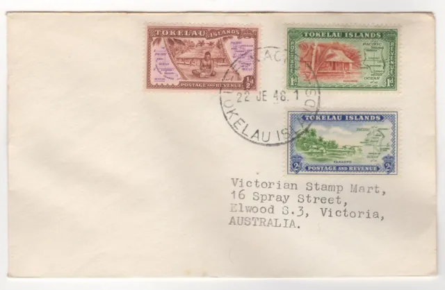 1948 Jun 22nd. First Day Cover. Tokelau Islands Definitives.