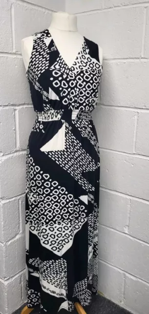 Principles Petite Black And White Maxi Dress Size 12. PWM