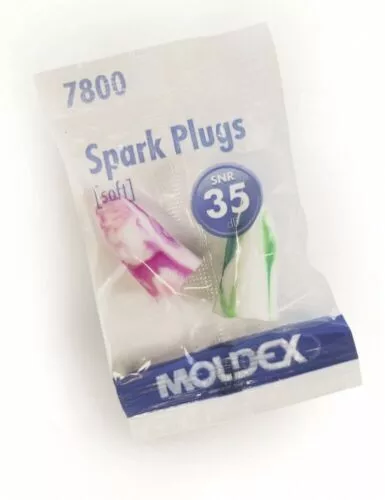 Moldex Spark 7800 Foam Ear Plugs, SNR 35dB, PVC Free