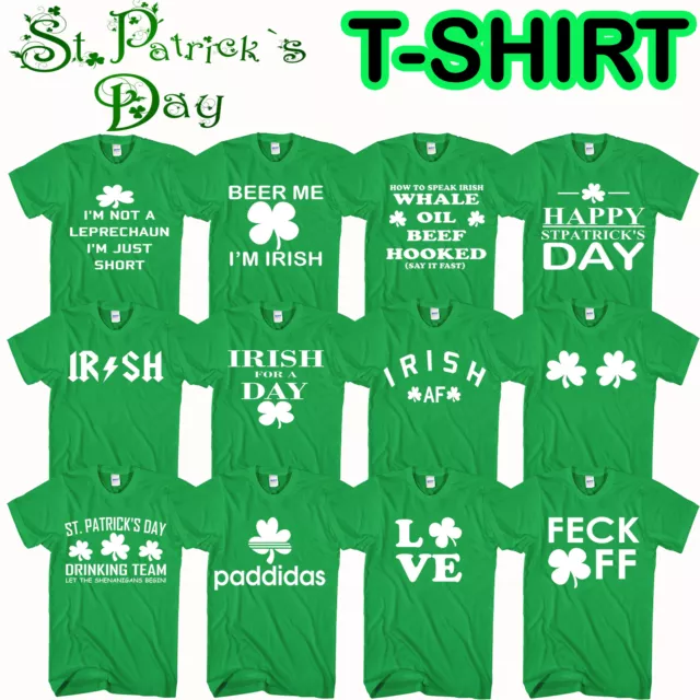 St Patricks Day T Shirt  Leprechaun Ireland Irish Drunk Beer Paddy Funny Pub Tee