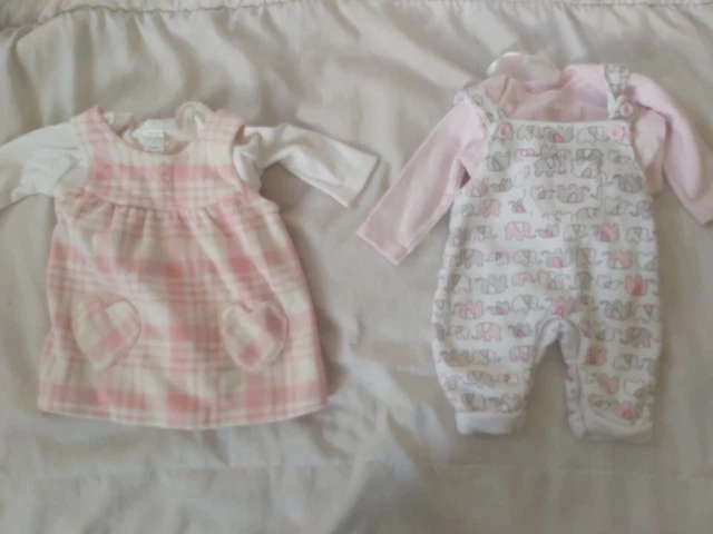Enorme pacchetto vestiti bambina 0-3 mesi 50 articoli inc SUCCESSIVO, isola fluviale #1 3