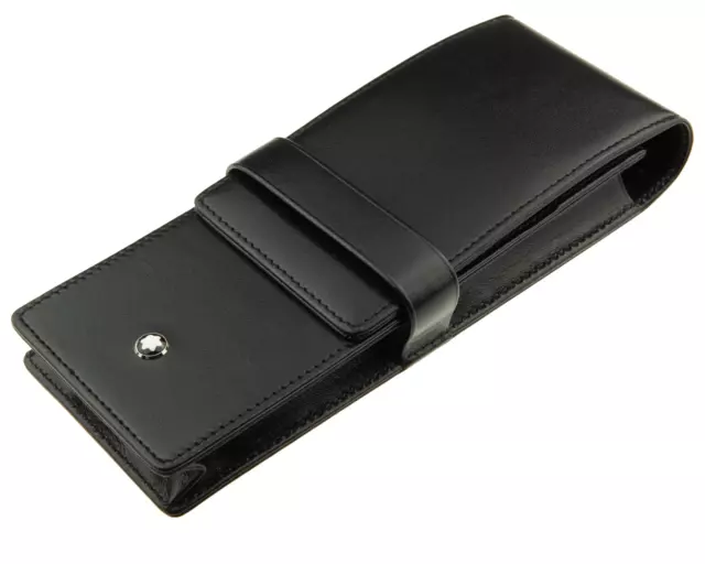 Montblanc Meisterstück Siena 3er Lederetui ID: 14313 Schwarz Platinum Pen Pouch