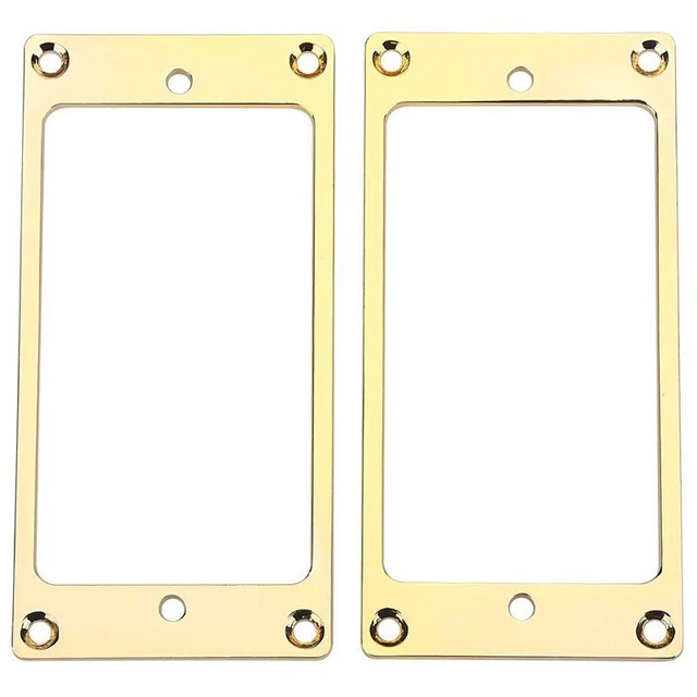 2 Pcs Metal Flat Humbucker Cover Guitar Pickup Frame Mounting  N5S1h