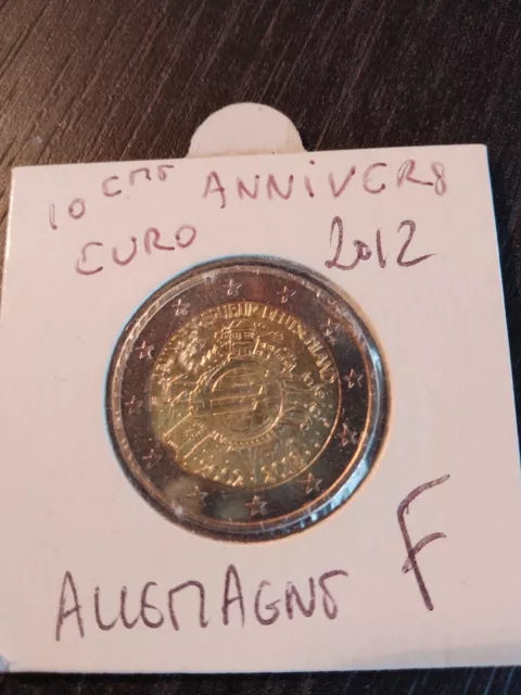 ALLEMAGNE 2 Euro Commémorative 10 Ans de l'Euro 2012 UNC