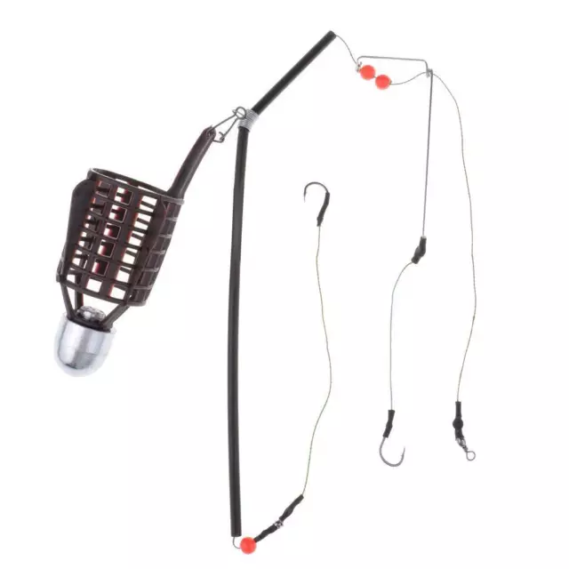 Carp Fishing Feeder   Baits Cage Hook Rig Set   Sinker Terminal Tackle
