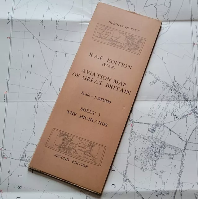 Ww2 Raf Map Scotland Battle Of Britain Era Map British Army Military Wwii Ww2