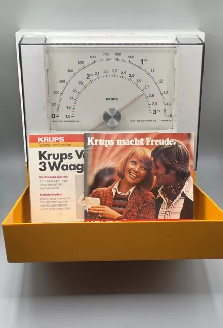 KRUPS Variogramm / Wandwaage /Küchenwaage / Vintage / 70er Jahre / Orange