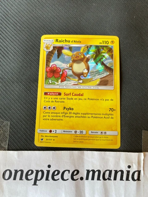 Carte Pokémon Raichu D'Alola 31/111 Holo FR