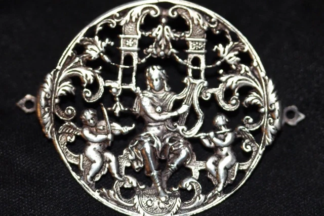 Montre Gousset à Coq En Argent Avec Calendrier Et Trotteuse