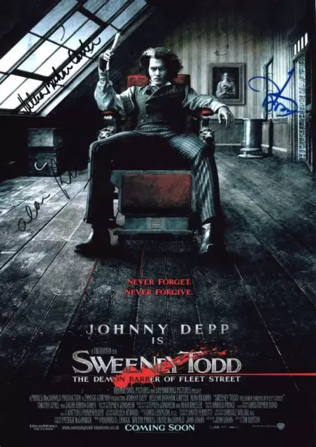 SWEENEY TODD PP SIGNED PHOTO POSTER 12" X 8" Johnny Depp #2