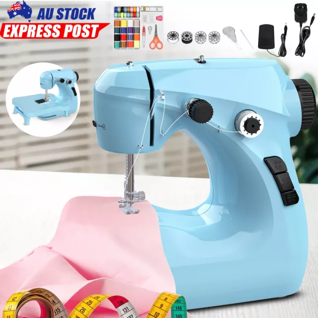 Portable Mini Electric Sewing Machine with Extension Table and Sewing Kit