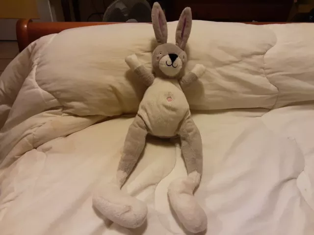 doudou peluche lapin gris et blanc IKEA 38cm