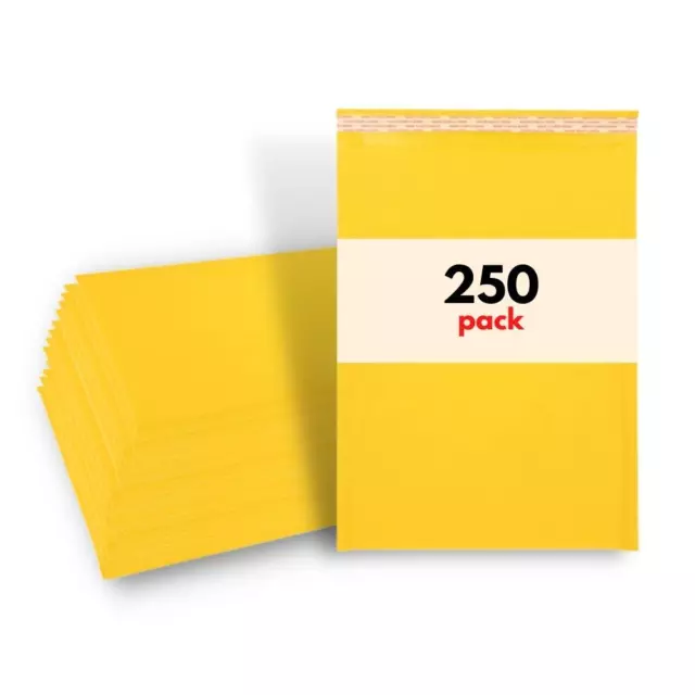 250 Pcs #0 6.5x10 Padded Envelopes Kraft Bubble Mailers Shipping Mailing Bags