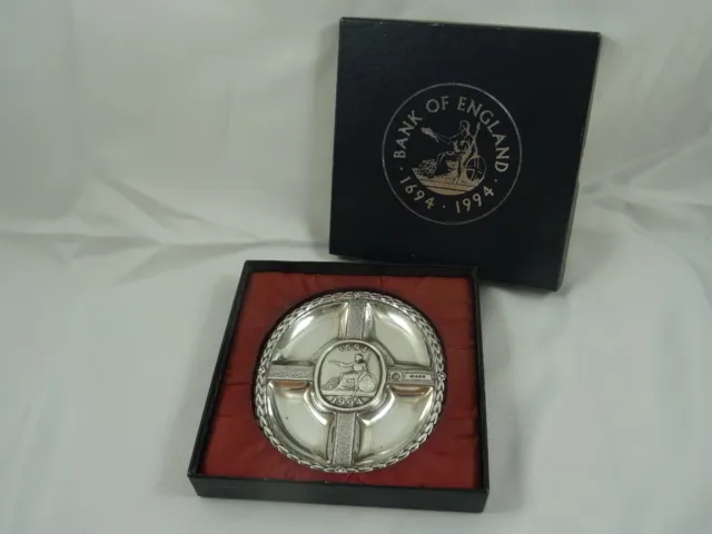 C.   LAWRENCE - BRITANNIA silver BANK OF ENGLAND commemorative DISH , 1994, 67gm