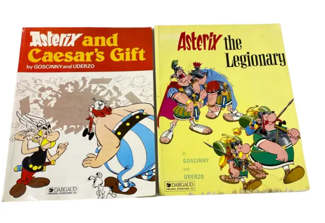 Vintage Asterix Comic Books Asterix the Legionary-Asterix & Caesar's Gift DAMAGE
