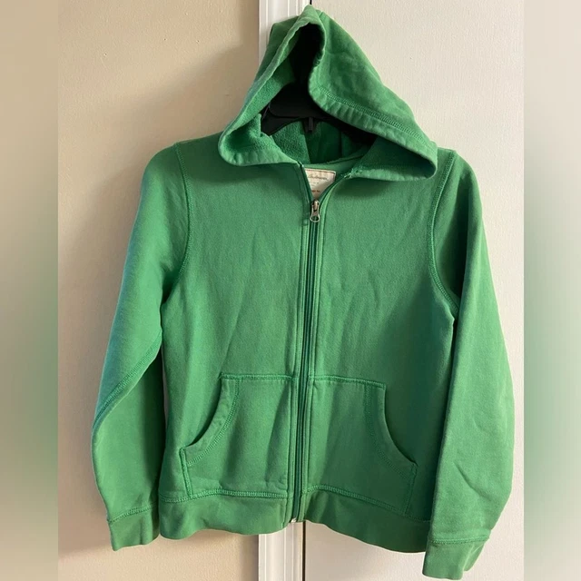 Hanna Andersson boys green 100% cotton zip up hoodie. Sz 10. NWOT