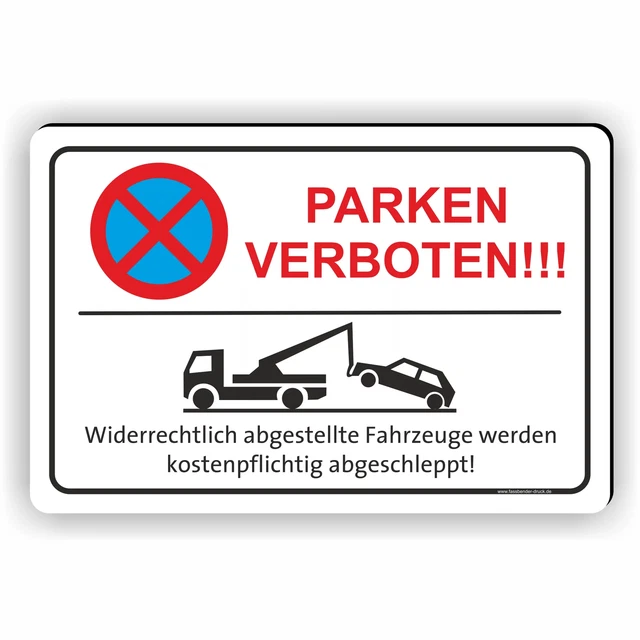 Targhetta Divieto di Parcheggio Privato Simbolo | 33 × 9.5 cm acquistare da