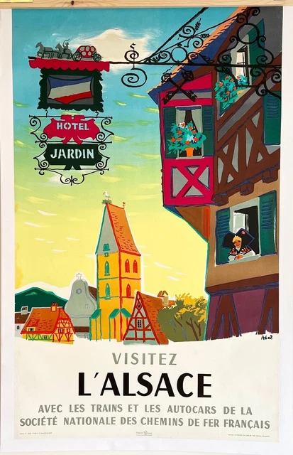 SKIING IN FRANCE affiche originale lithographie par Constantin circa 1960 SKIING IN FRANCE affiche originale lithographie par Constantin circa 1960