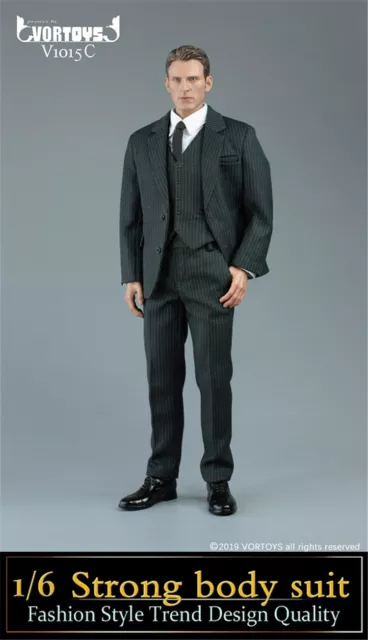 VORTOYS 1/6 MALE Stripe Suit Toy V1015C Fit 12'' Strong Musculare Figure  £49.69 - PicClick UK