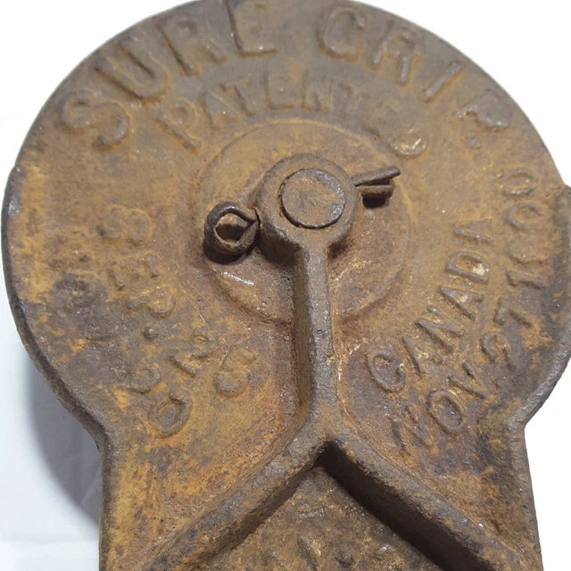 1 Antique Vintage Myers Sure Grip Barn Door Roller Cast Iron Louden Porter 2