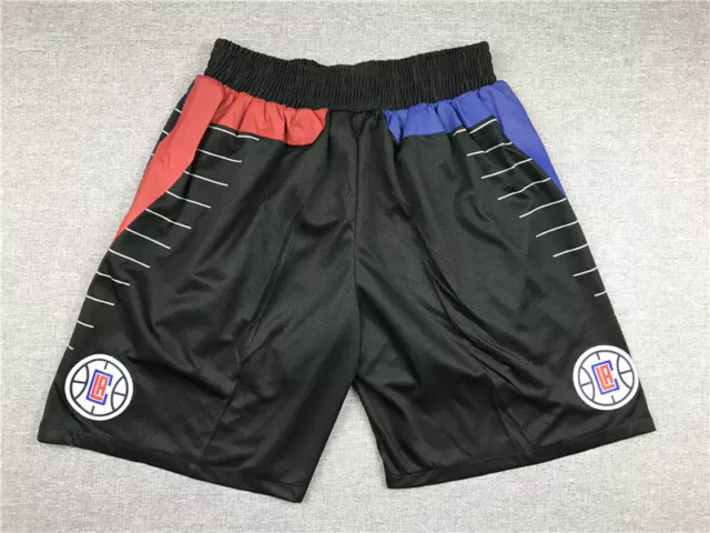 City Edition Los Angeles Clippers Swingman Basketball Shorts Stitched Black