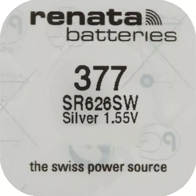 Watch Renata 377 Uhrenbatterie SR626SW MF 0 % Mercury 1,55 V (aus 10er Stripe)