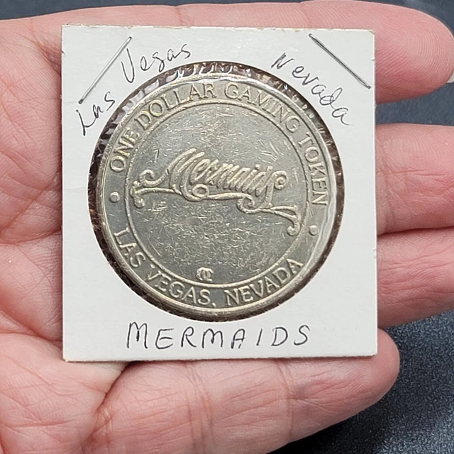 Vintage Mermaids Casino Las Vegas One Dollar Token