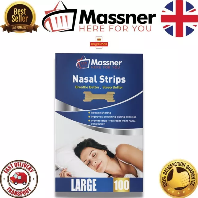 Nasal Strips Massner 60-100pk  Stop Snoring Breathe Right Easy Sleep Anti Snore